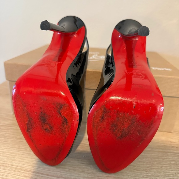 Christian louboutin Gamma Talon 120 patent sling back heels - Picture 6 of 7